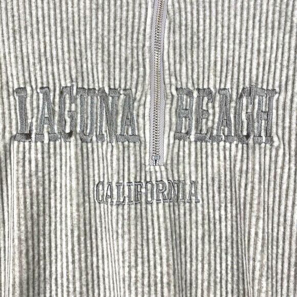 Shein Womens Grey Polyester Pullover Sweatshirt Size L Zip - Laguna Beach‎ 502 - Picture 3 of 9